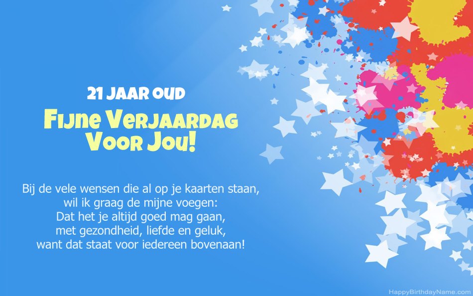 Gefeliciteerd met de verjaardag 21 jaar oud meisje