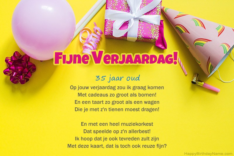 Gelukkige verjaardag 35 jaar oud meisje in proza Gelukkige verjaardag 35 jaar oud meisje in proza