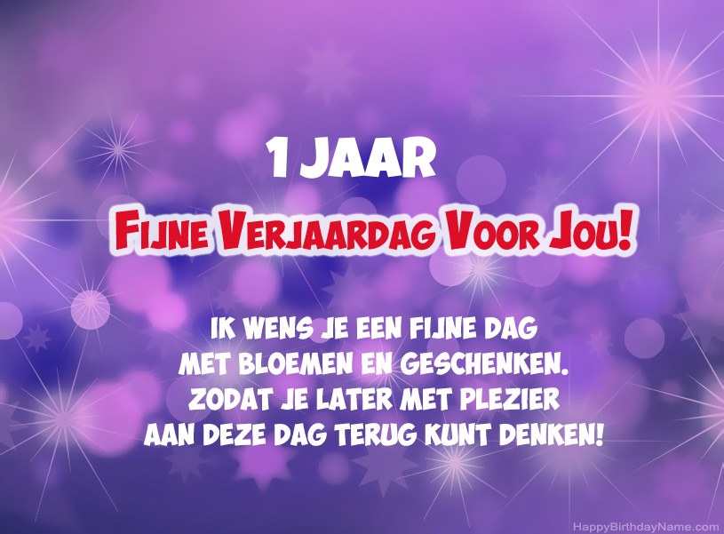 Mooie foto's voor Happy Birthday 1-jarige jongen
