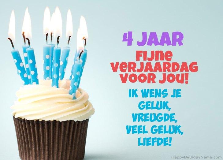 Gefeliciteerd met Happy Birthday 4 jaar oude jongen Gefeliciteerd met Happy Birthday 4 jaar oude jongen