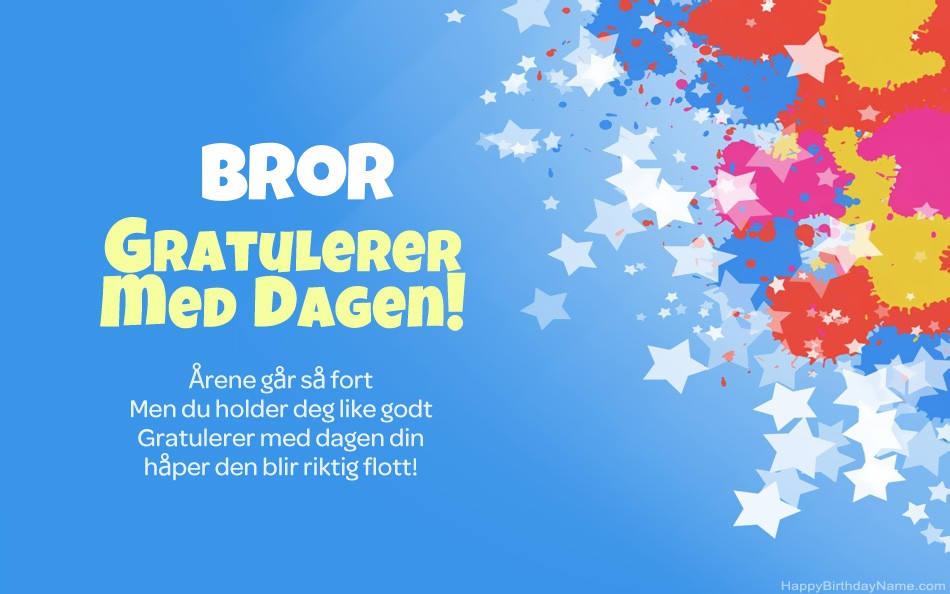 Gratulerer med bursdagen Bror