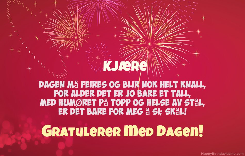 Kjære Happy Birthday, vakre dikt