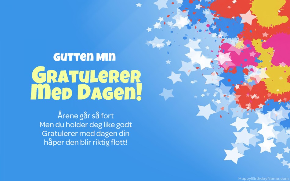 Gratulerer med bursdagen Gutten Min