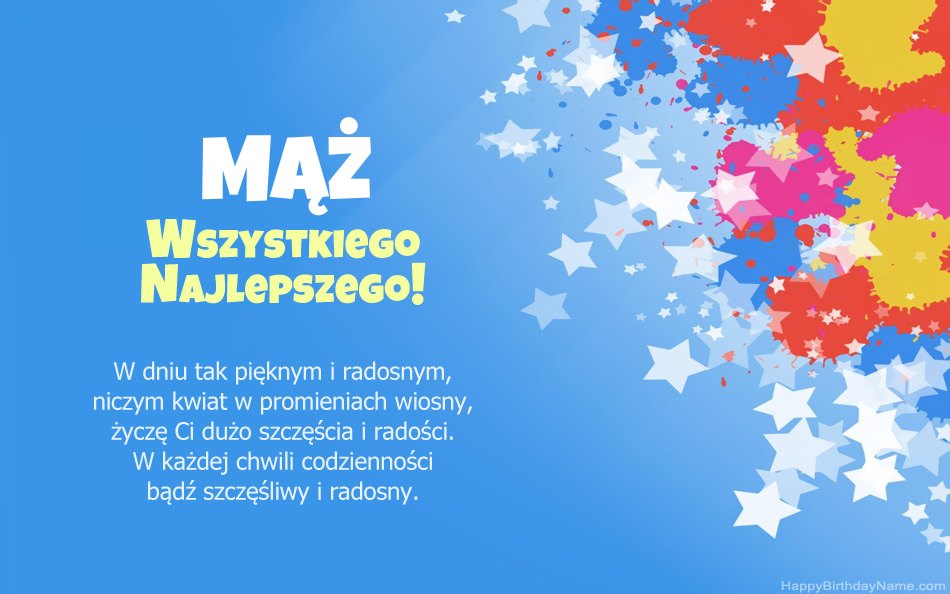 Gratulacje z okazji urodzin Mąż Gratulacje z okazji urodzin Mąż