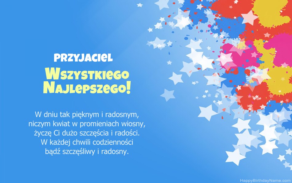 Gratulacje z okazji urodzin Przyjaciel Gratulacje z okazji urodzin Przyjaciel