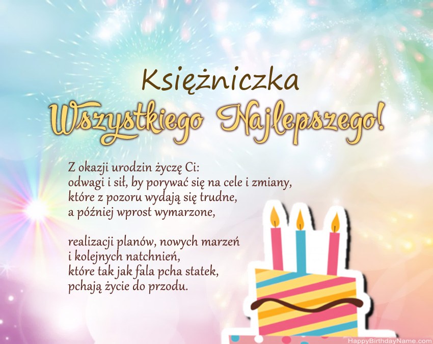Księżniczka Wszystkiego najlepszego w wierszu