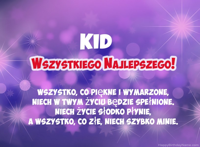 Piękne zdjęcia z okazji urodzin Kid