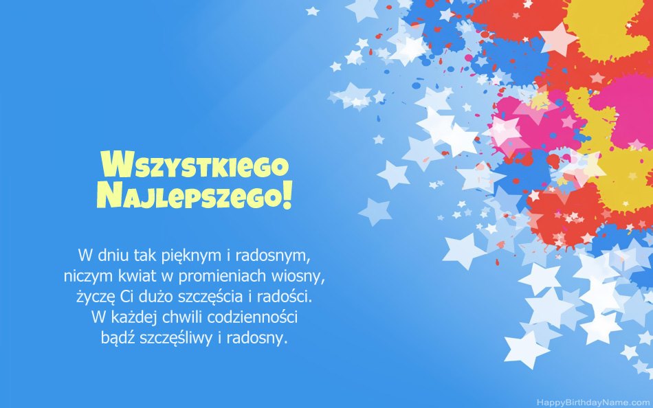 Gratulacje z okazji urodzin
