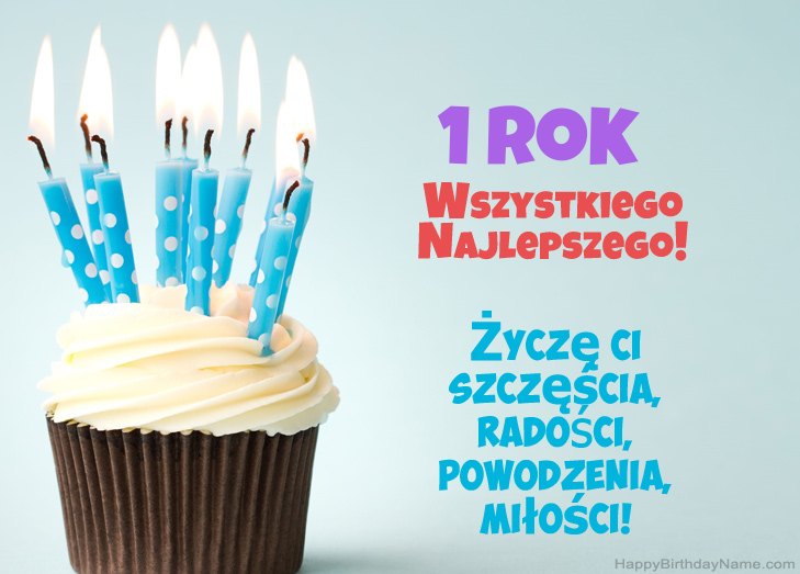 Gratulacje z okazji urodzin 1-letni chłopiec Gratulacje z okazji urodzin 1-letni chłopiec