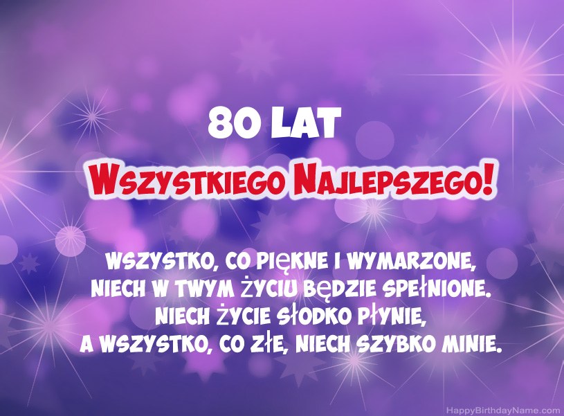 Piękne zdjęcia z okazji urodzin 80-letni mężczyzna