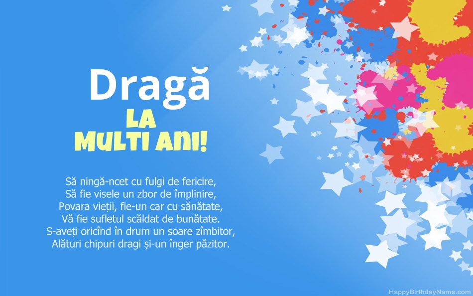 Felicitări pentru ziua de naștere Dragă Felicitări pentru ziua de naștere Dragă