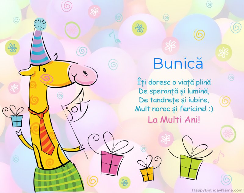 Felicitări pentru ziua de naștere fericită Bunică Felicitări pentru ziua de naștere fericită Bunică