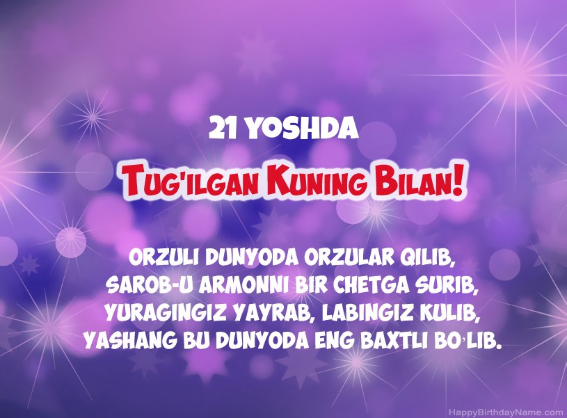 Tug'ilgan kuningiz uchun ajoyib rasmlar 21 yoshli yigit