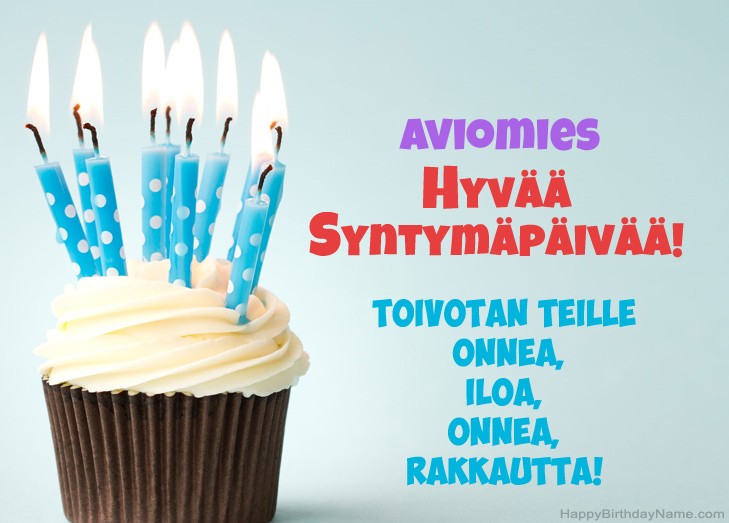 Onnittelut Aviomies hyvää syntymäpäivää varten