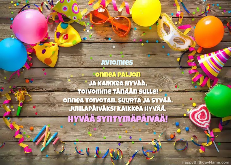 Hyvää syntymäpäivää Aviomies -kuva