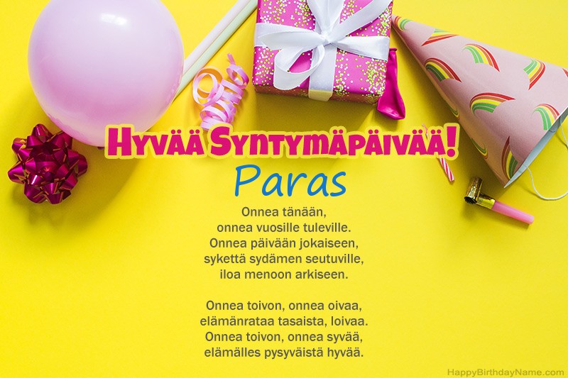 Hyvää syntymäpäivää Paras proosassa