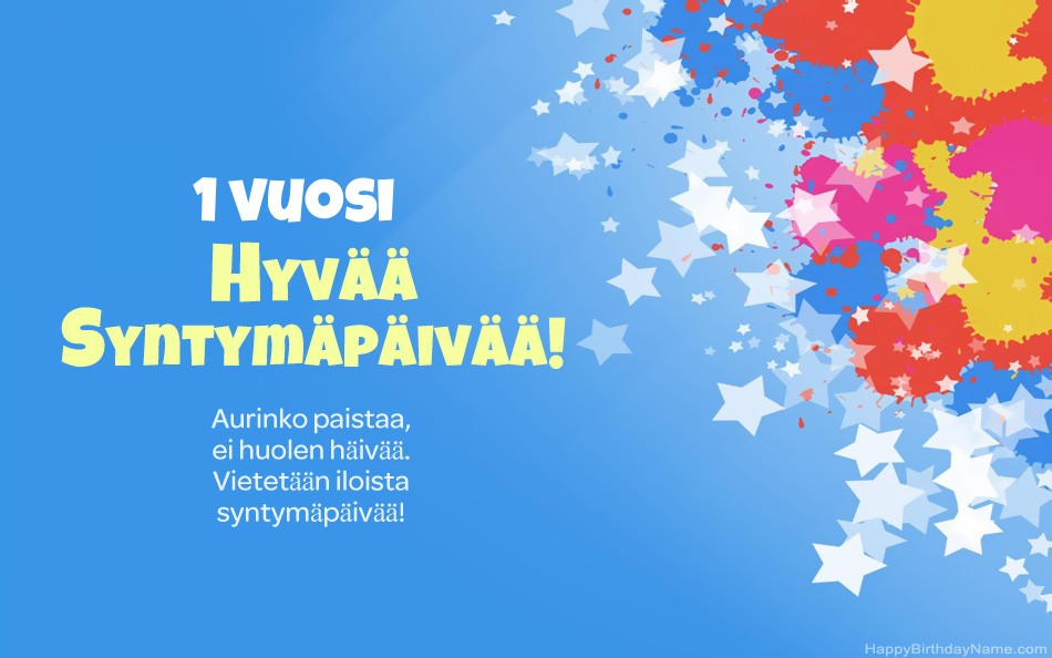Onnittelut syntymäpäivänä 1-vuotias tyttö Onnittelut syntymäpäivänä 1-vuotias tyttö