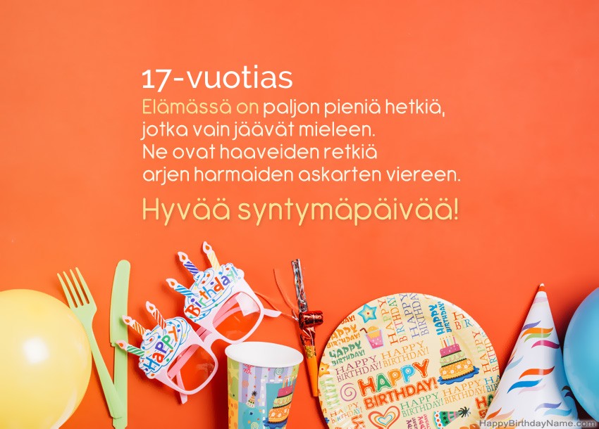 17-vuotias tyttö hyvää syntymäpäivää 17-vuotias tyttö hyvää syntymäpäivää