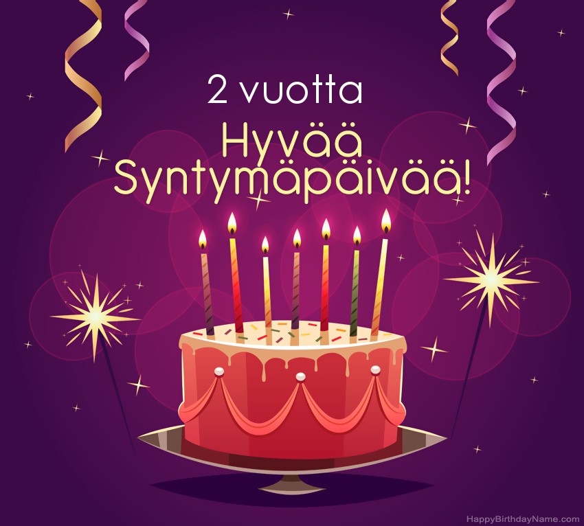 Hauska tervehdys hyvää syntymäpäivää varten 2-vuotias poika -kuville