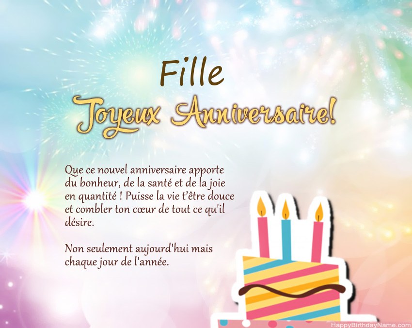 Fille joyeux anniversaire en vers