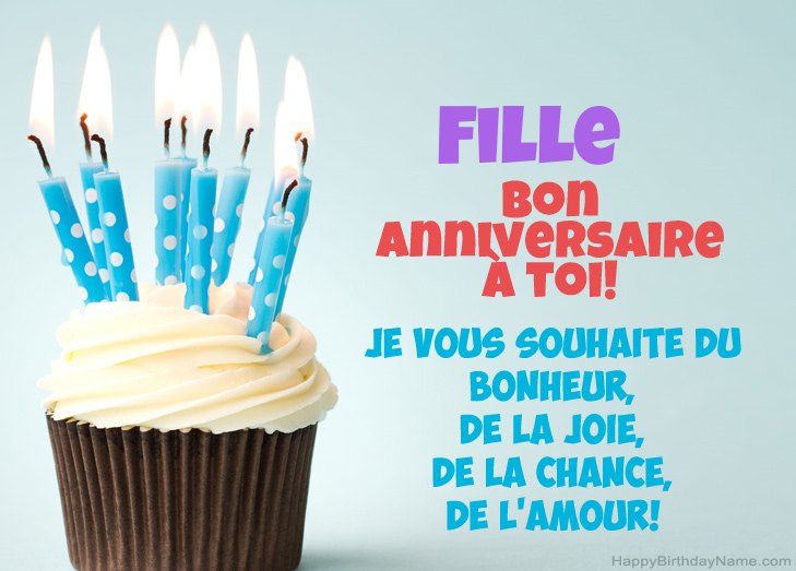 Félicitations pour joyeux anniversaire Fille