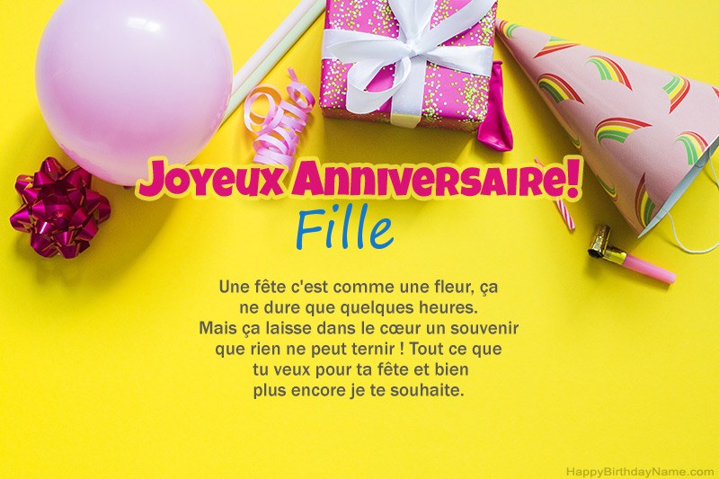 Joyeux anniversaire Fille en prose Joyeux anniversaire Fille en prose