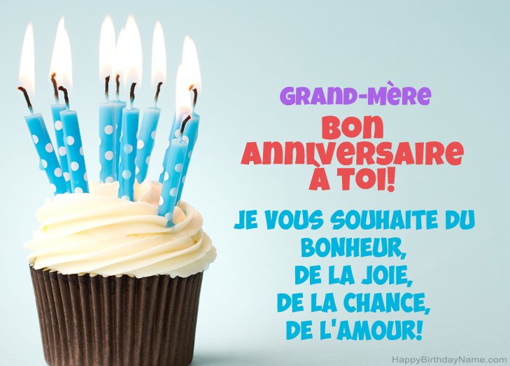 Félicitations pour joyeux anniversaire Grand-Mère