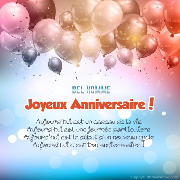 Bel Homme Poems on Birthday