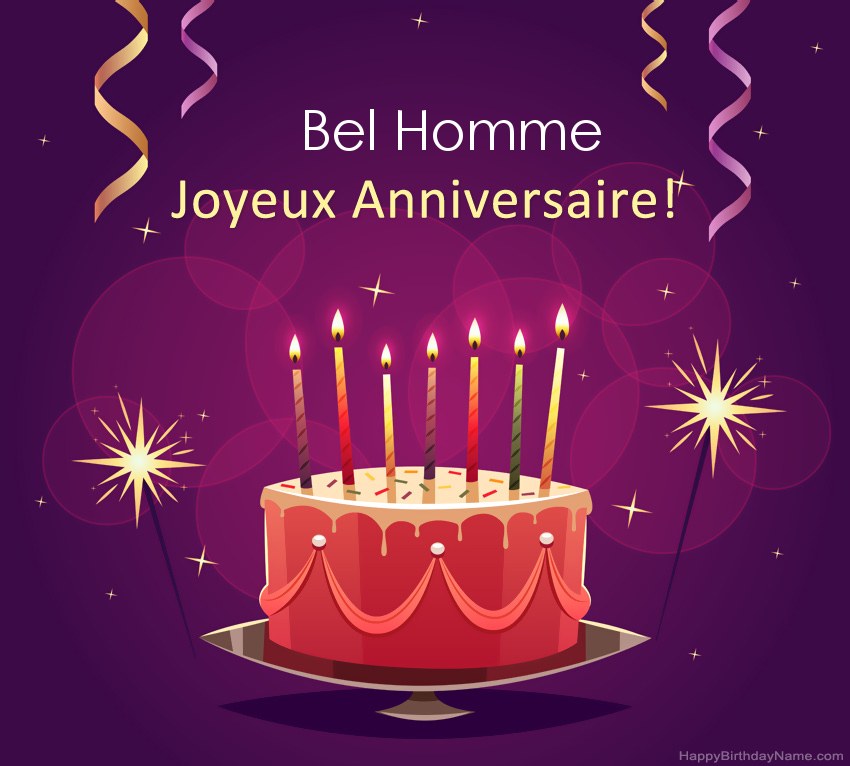 Salutations drôles pour les photos de joyeux anniversaire Bel Homme