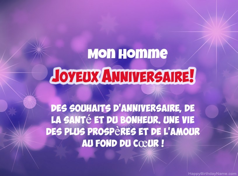 Belles images pour joyeux anniversaire Mon Homme