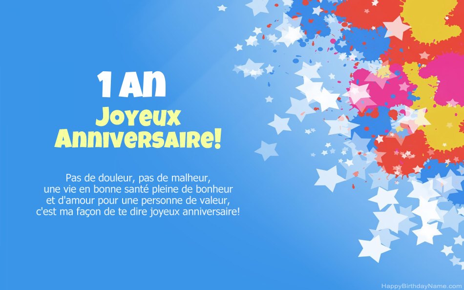 Félicitations pour l'anniversaire Fille de 1 an Félicitations pour l'anniversaire Fille de 1 an