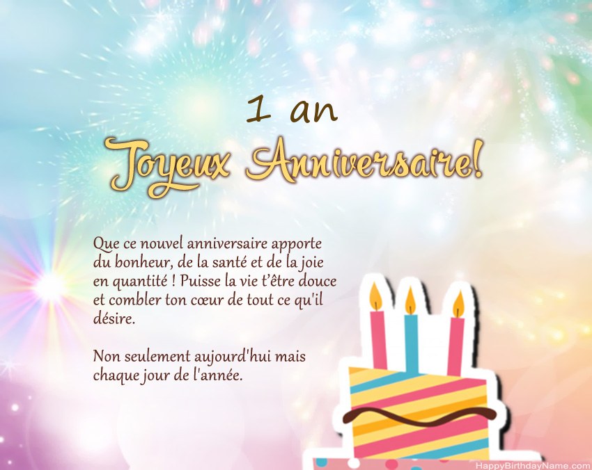 Fille de 1 an joyeux anniversaire en vers Fille de 1 an joyeux anniversaire en vers