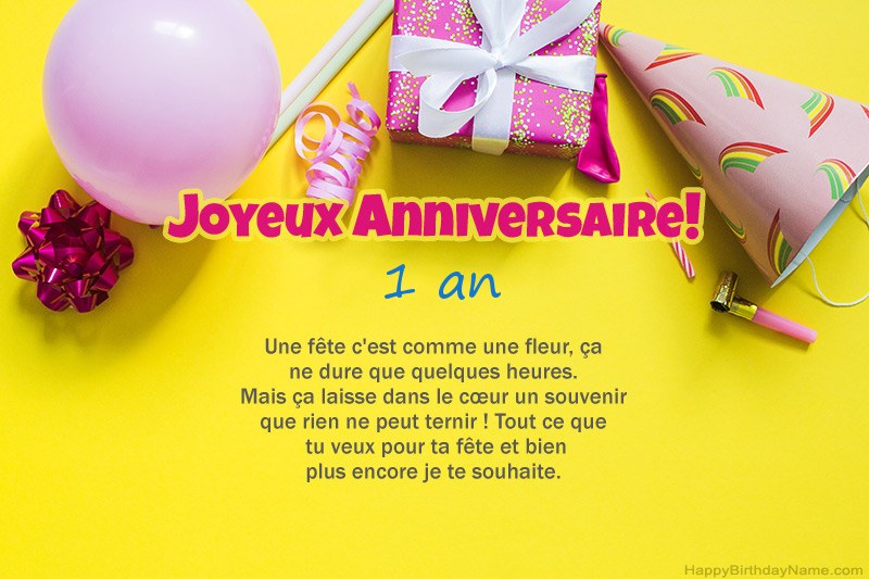 Joyeux anniversaire Fille de 1 an en prose Joyeux anniversaire Fille de 1 an en prose