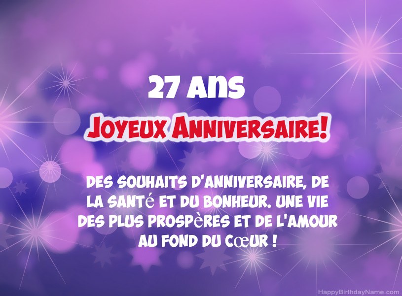 Belles images pour joyeux anniversaire Homme de 27 ans
