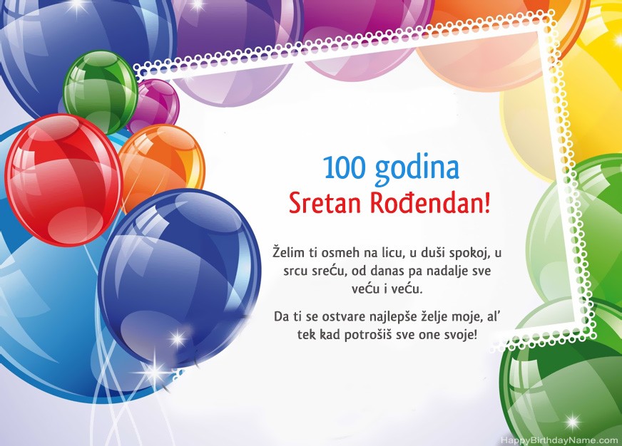 100 godina star čovjek Sretan rođendan!
