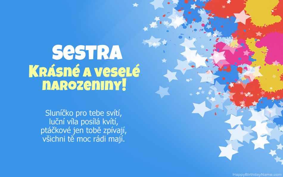 Gratulujeme k narozeninám Sestra Gratulujeme k narozeninám Sestra