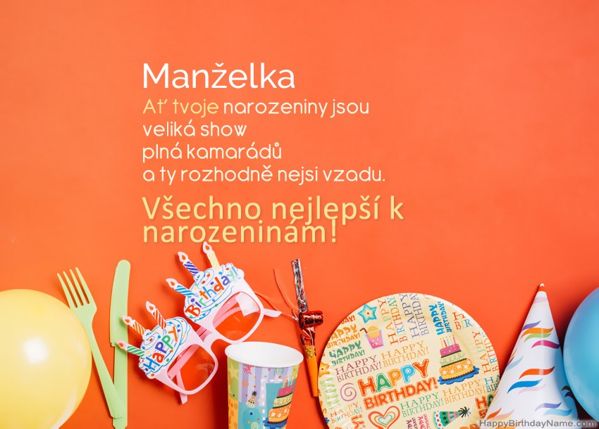 Manželka Všechno nejlepší k narozeninám Manželka Všechno nejlepší k narozeninám