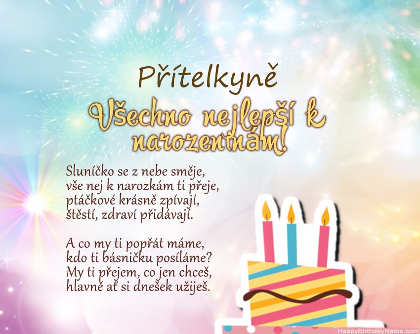 Přítelkyně Všechno nejlepší k narozeninám ve verši Přítelkyně Všechno nejlepší k narozeninám ve verši
