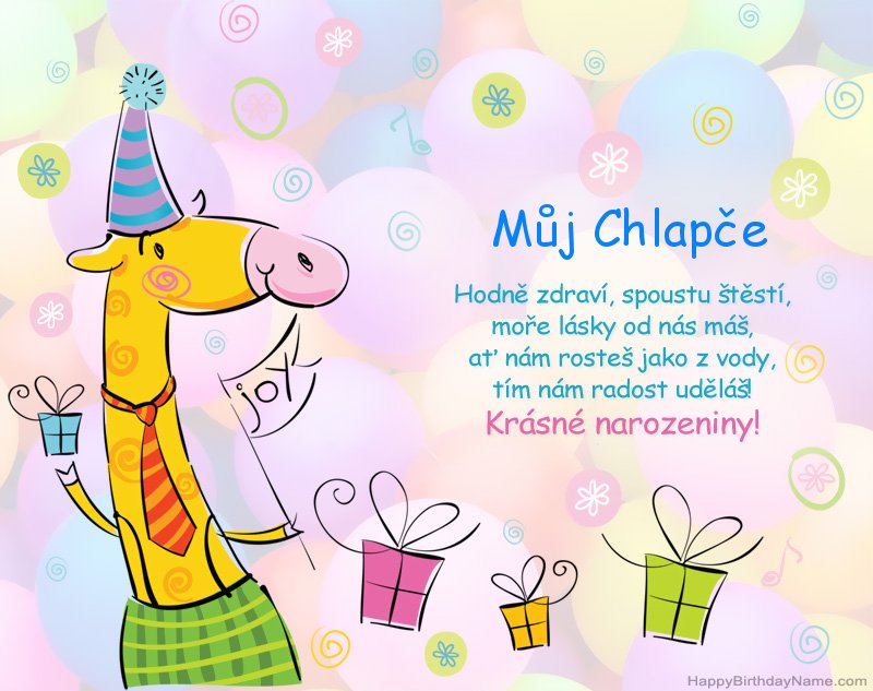 Gratulujeme k narozeninám Můj Chlapče Gratulujeme k narozeninám Můj Chlapče