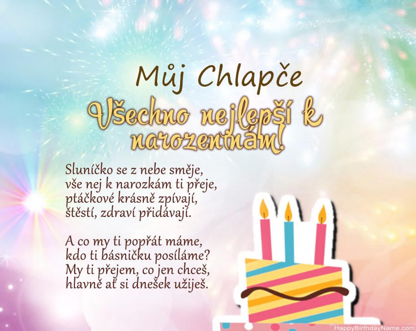 Můj Chlapče Všechno nejlepší k narozeninám ve verši Můj Chlapče Všechno nejlepší k narozeninám ve verši