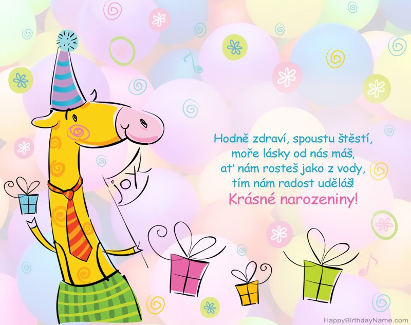 Dětské blahopřání k narozeninám