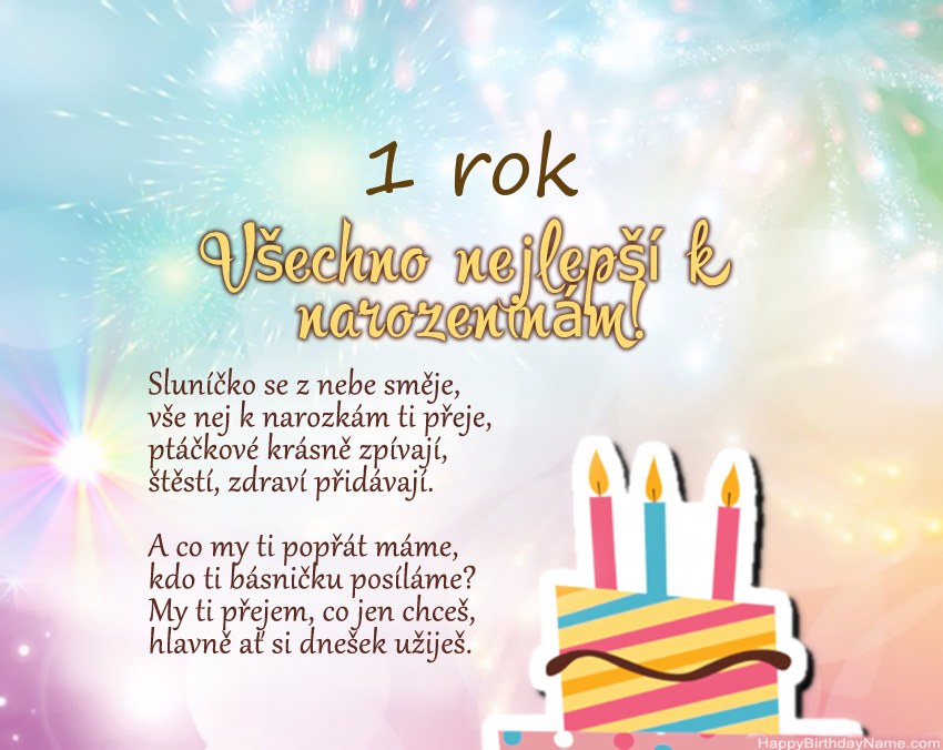 1 rok stará dívka Všechno nejlepší k narozeninám ve verši 1 rok stará dívka Všechno nejlepší k narozeninám ve verši