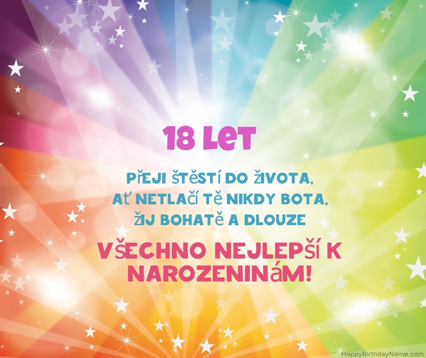 Krásné šťastné narozeniny karty 18letý chlap