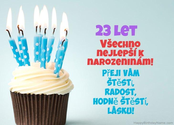Gratulujeme k narozeninám 23letý chlap