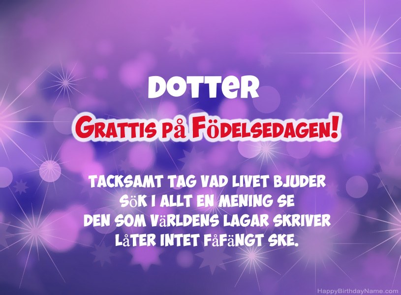 Vackra bilder för Happy Birthday Dotter