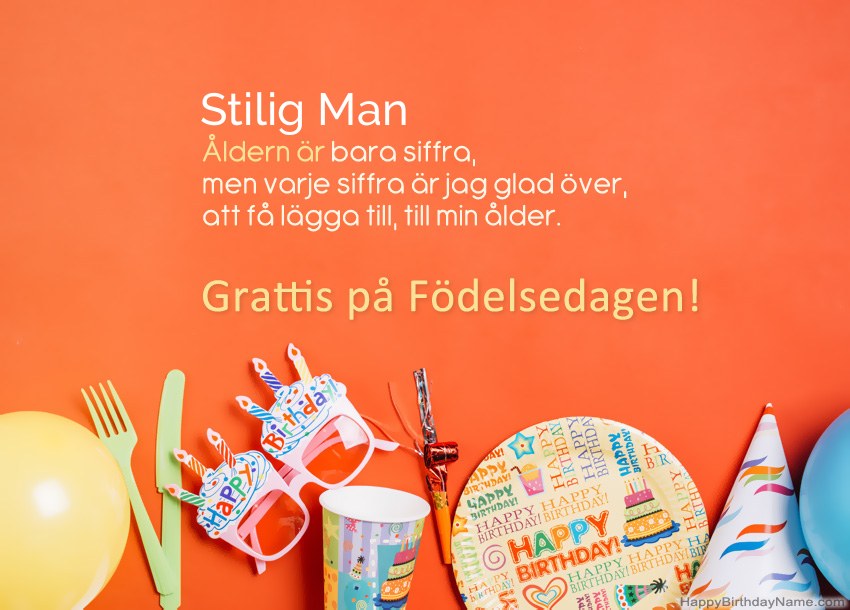 Stilig Man gratulationskort