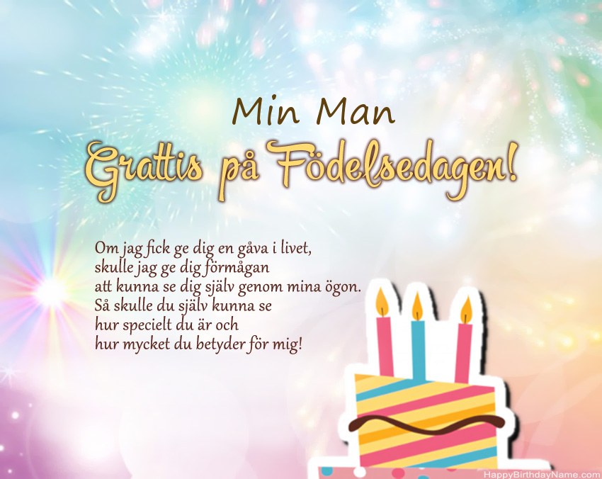 Min Man Grattis på födelsedagen i vers