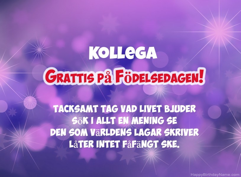 Vackra bilder för Happy Birthday Kollega