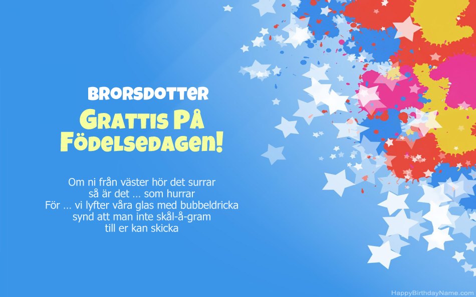 Grattis till födelsedagen Brorsdotter