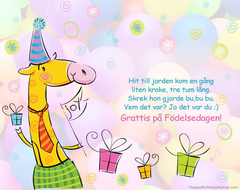 Barns gratulationer till Grattis på födelsedagen